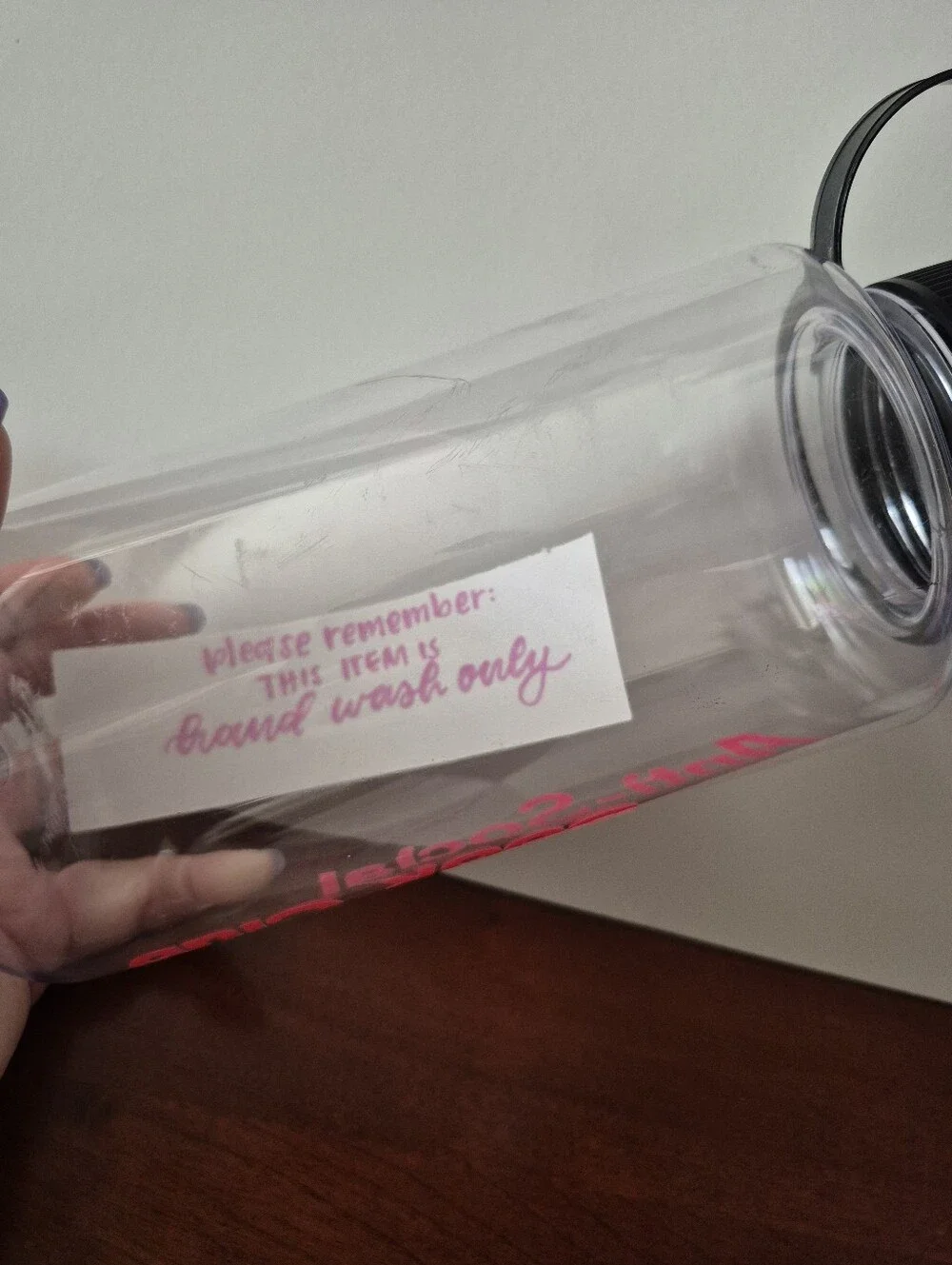 Anti-Social Book Club Clear Water Bottle with Black Lid